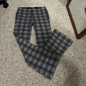 Anthropologie Maeve Black and White Plaid Pants
